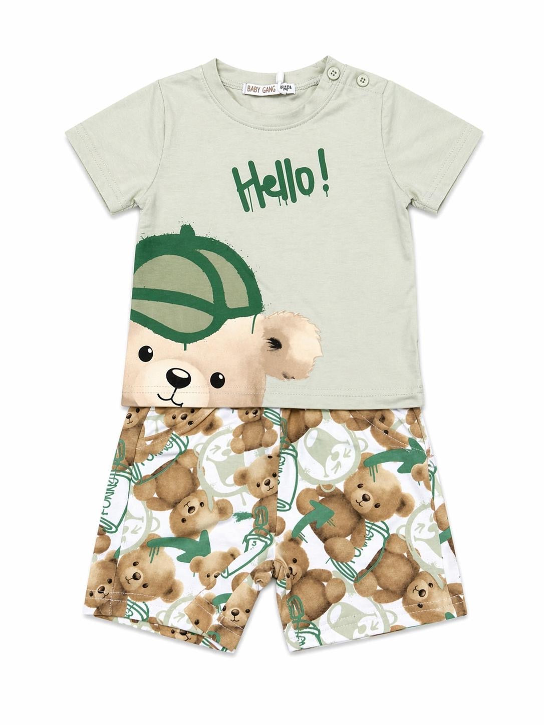 046. Completo Teddy Street Tot-Verde Baby