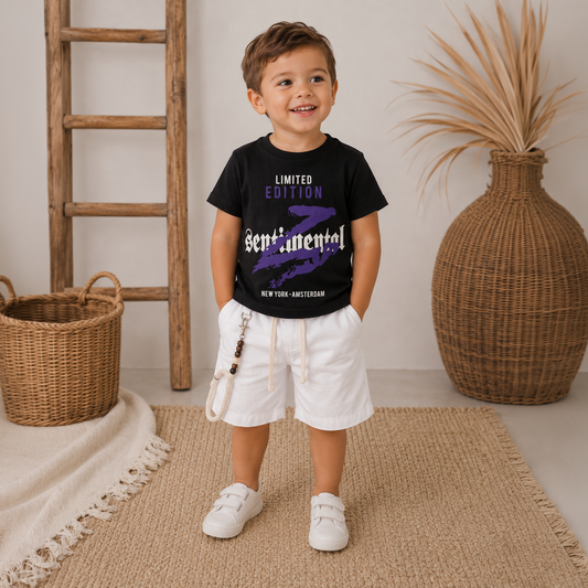 050. T-Shirt Street Limited Edition Nera Stampa Viola