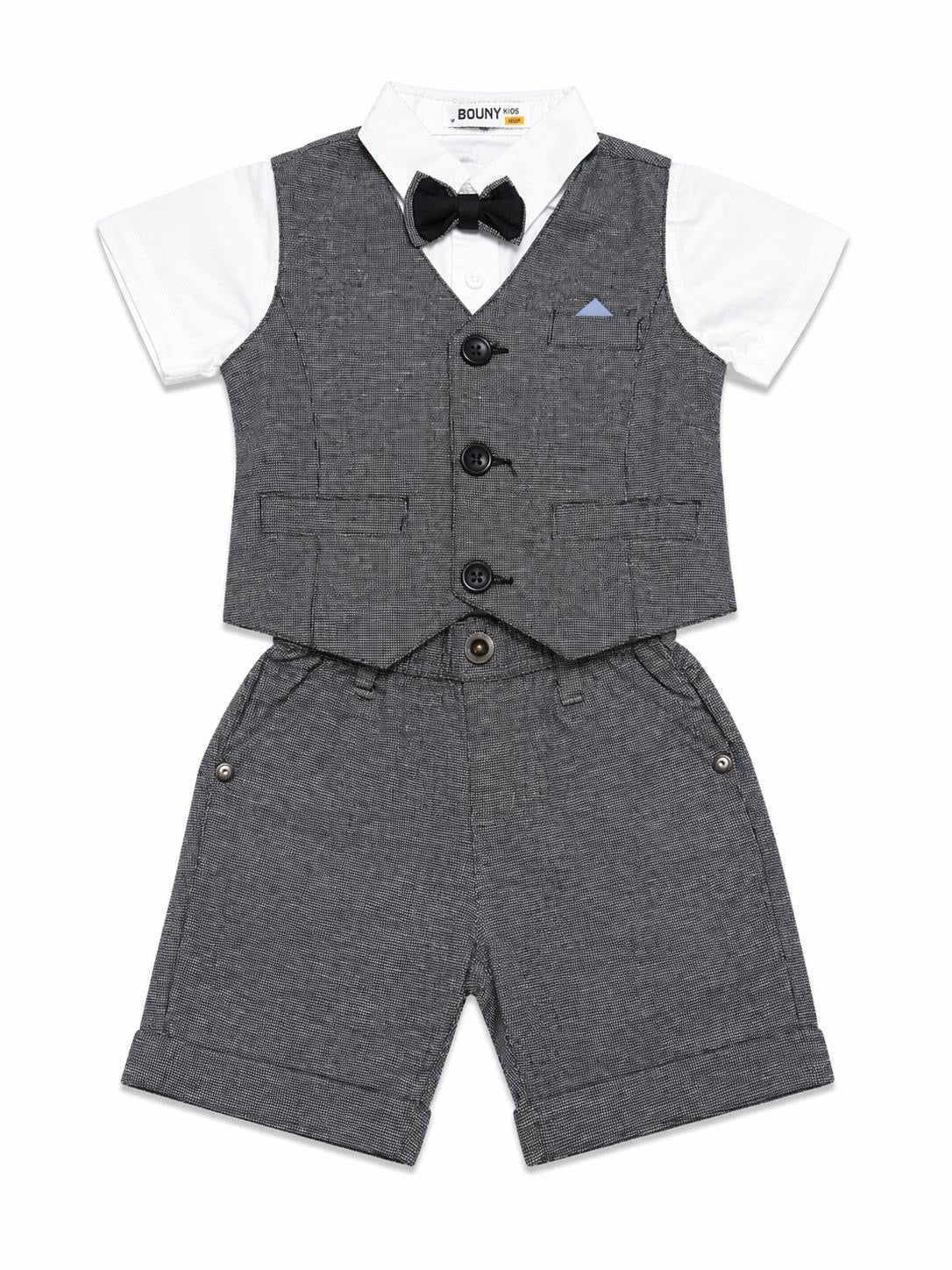 039. Completo Grigio con Papillon