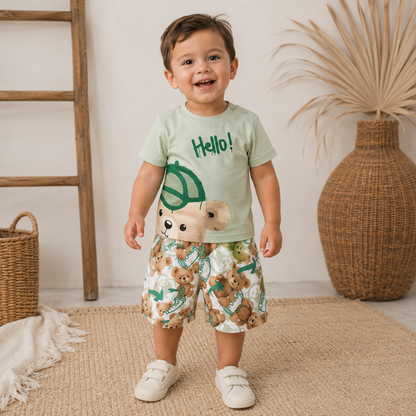 046. Completo Teddy Street  Tot-Verde Baby